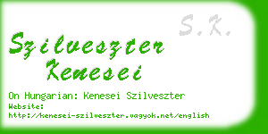 szilveszter kenesei business card